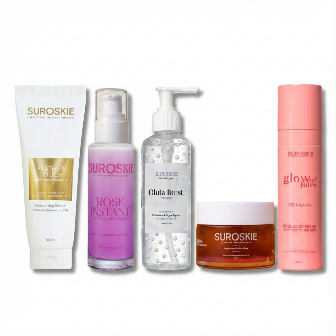 Anniversary SPL Combo (Gluta Boost +Rose Scrub +Rossana Mask +Glow Up + Feather Touch )