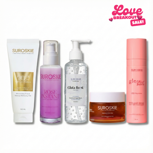 Anniversary SPL Combo (Gluta Boost +Rose Scrub +Rossana Mask +Glow Up + Feather Touch )