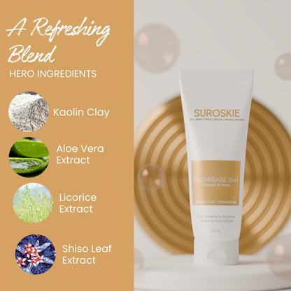 GlowEase 2 in 1 Cleanser & Mask