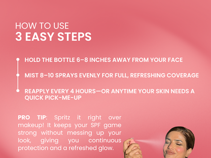 Glow Up Juice Spf 50 PA++++  Rice & Rose Dewy Spf Toner Mist