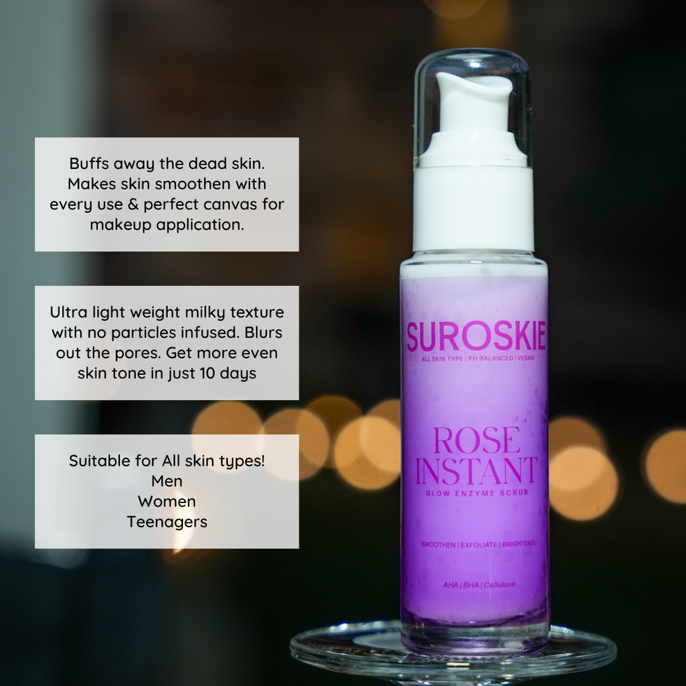 Enzyme Scrub | Aha Bha Face Scrub | Rose Face Scrub – Suroskie