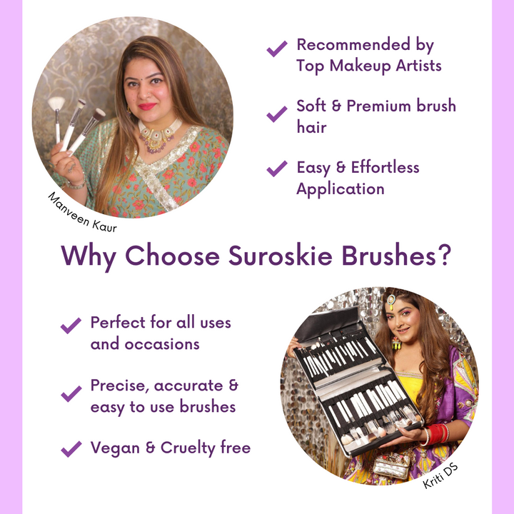 Why Choose Suroskie 25 Pcs Makeup Brush Set with Folder?