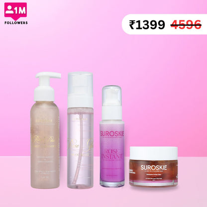 Buy Rose Cleanser+Rose Mist+Rose Instant Scrub ₹1399/-And Get Mask Free