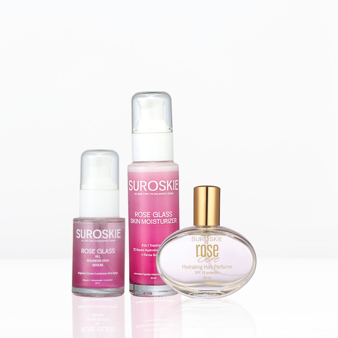 HYDRO BOOST TRIO ( 1.All Rounder Serum  +  2.Rose Skin Moisturizer  +  3.Rose Dore )