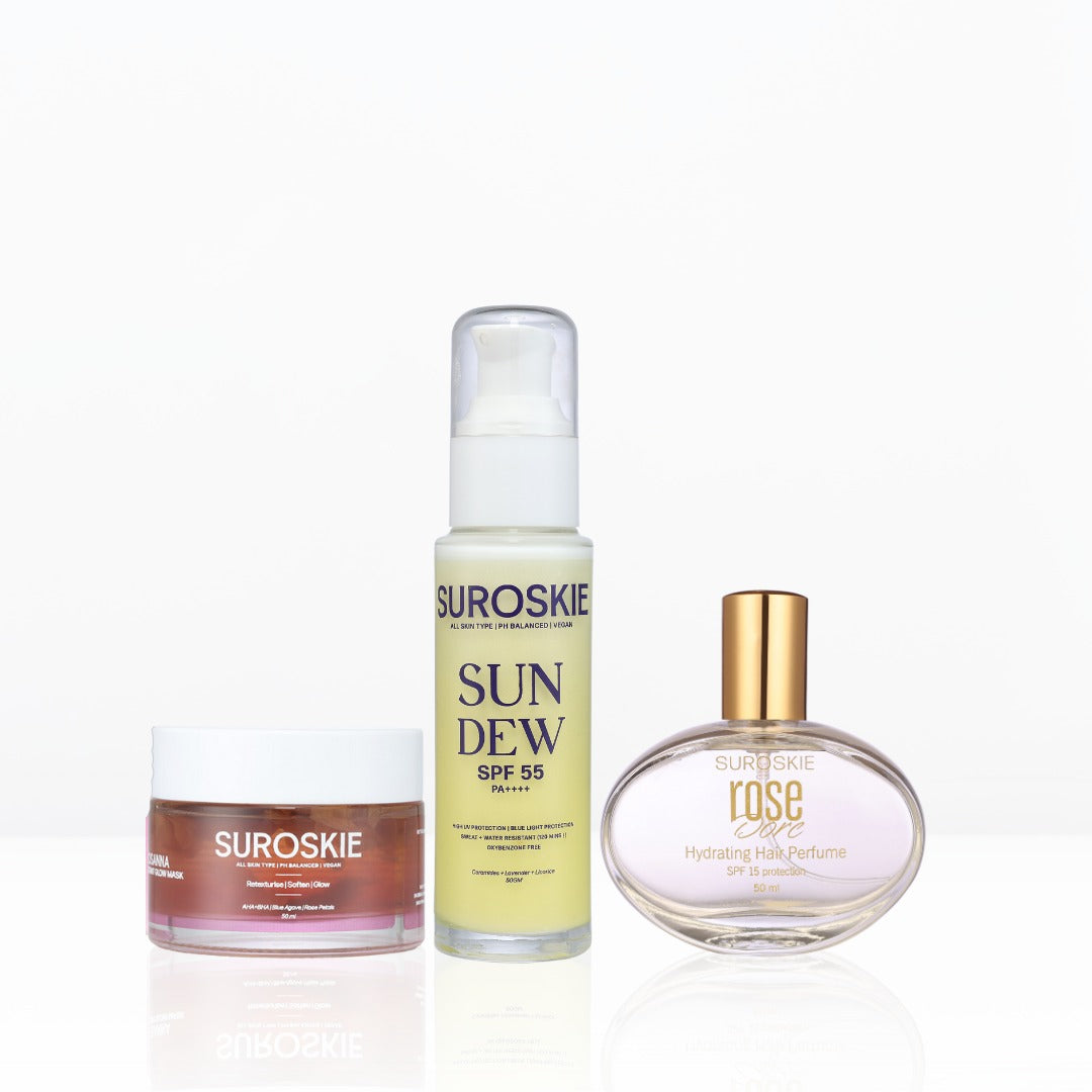 SUN-KISSED GLOW GETTER SET ( 1.Sunscreen  +  2.Rosanna  +  3.Rose Dore )