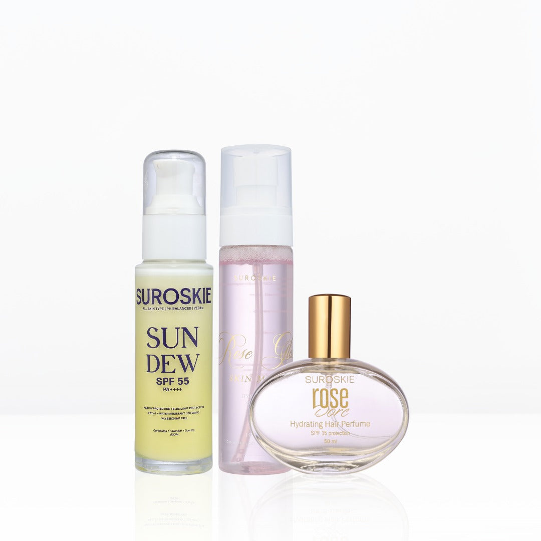 HYDRATION HAVEN TRIO ( 1.Rose Skin Mist  +  2.Sunscreen  +  3.Rose Dore )