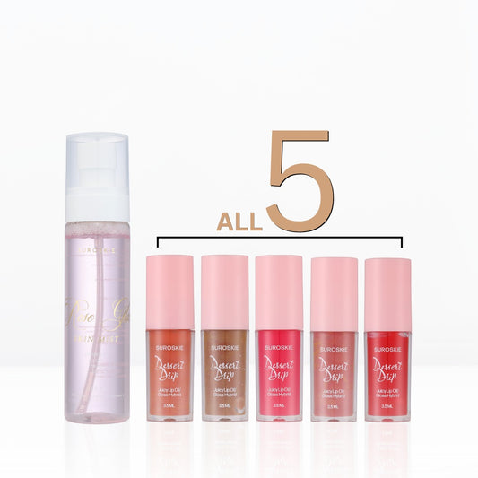 Rose Glass Mist + Lip Oil Pack Of 5