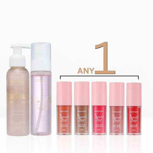 Rose Cleanser + Rose Glass Mist + Lip Oil 1