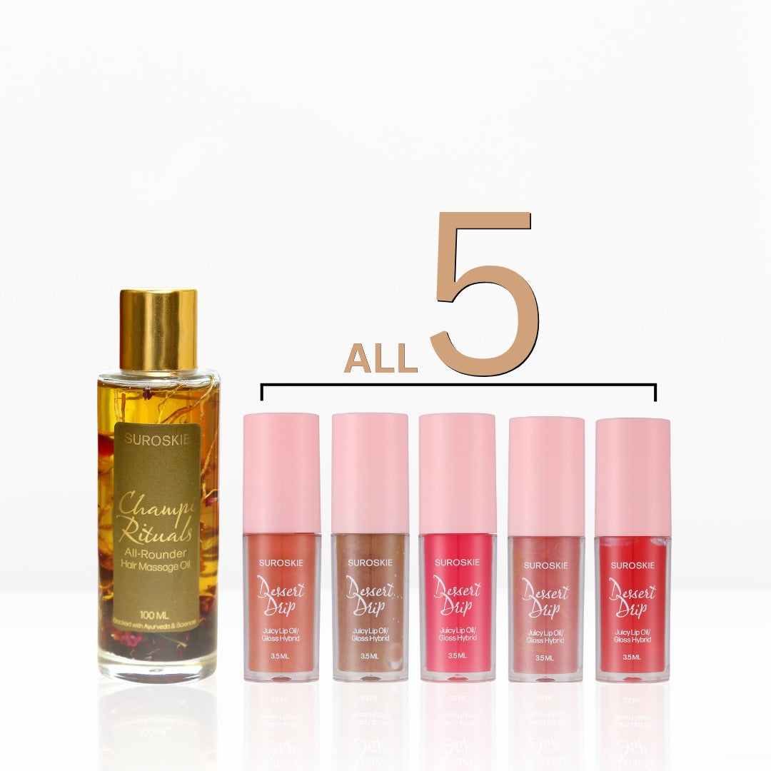 Mini champi + Lip oil pack of 5