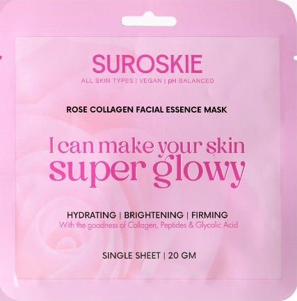 Rose Collagen Facial Essence Mask Single