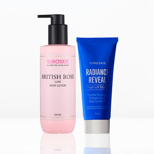 Radiance Reveal Combo with British Rose Body Lotion with Shea and Cocoa Butter Lotion