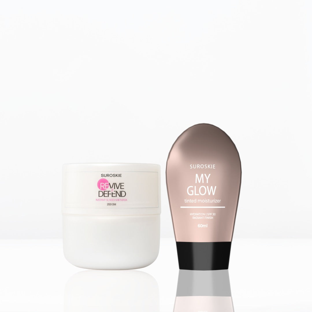 My Glow Combo With Revive & Defend Instant Glass Hair Mask