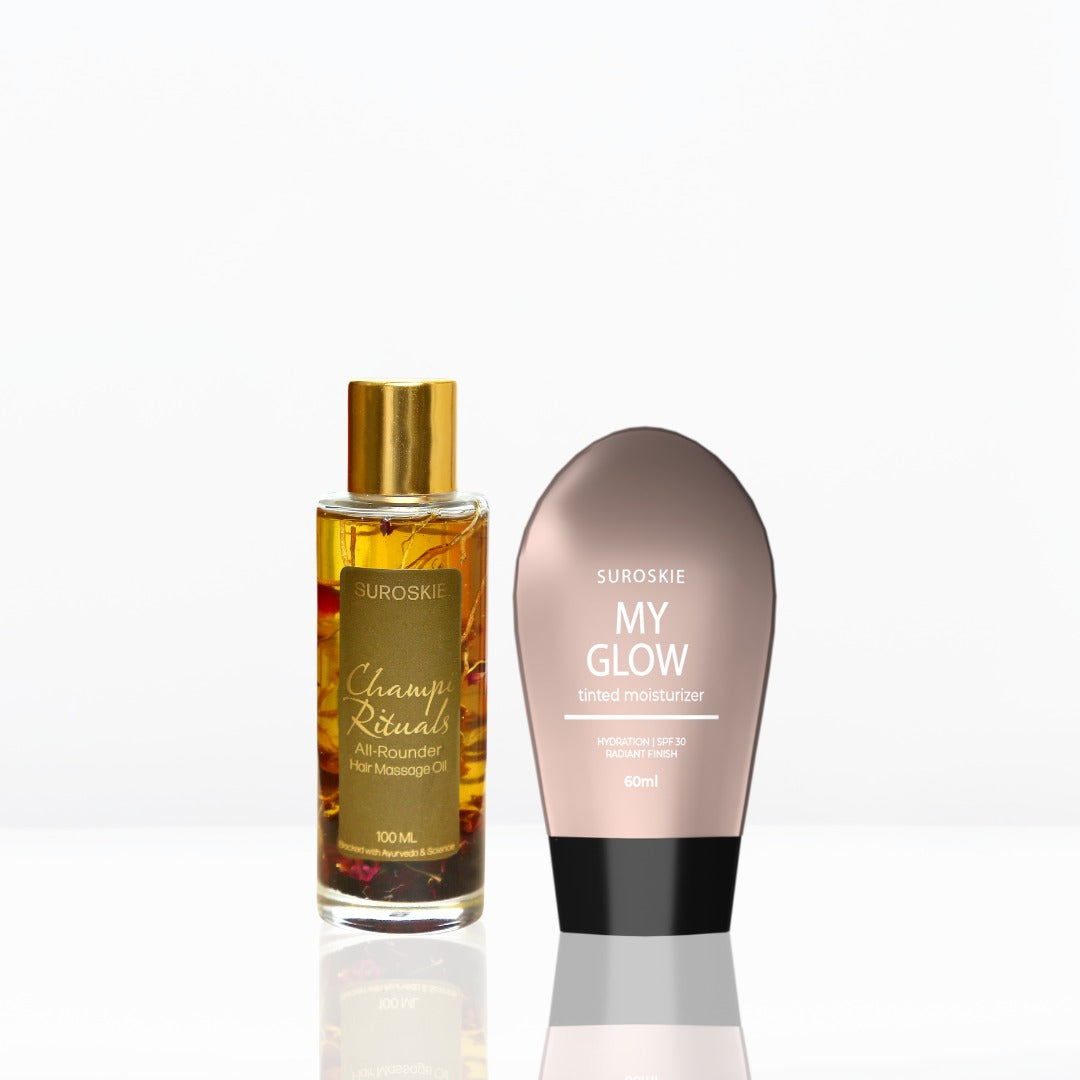 My Glow Combo With Mini Champi Rituals Hair Massage Oil