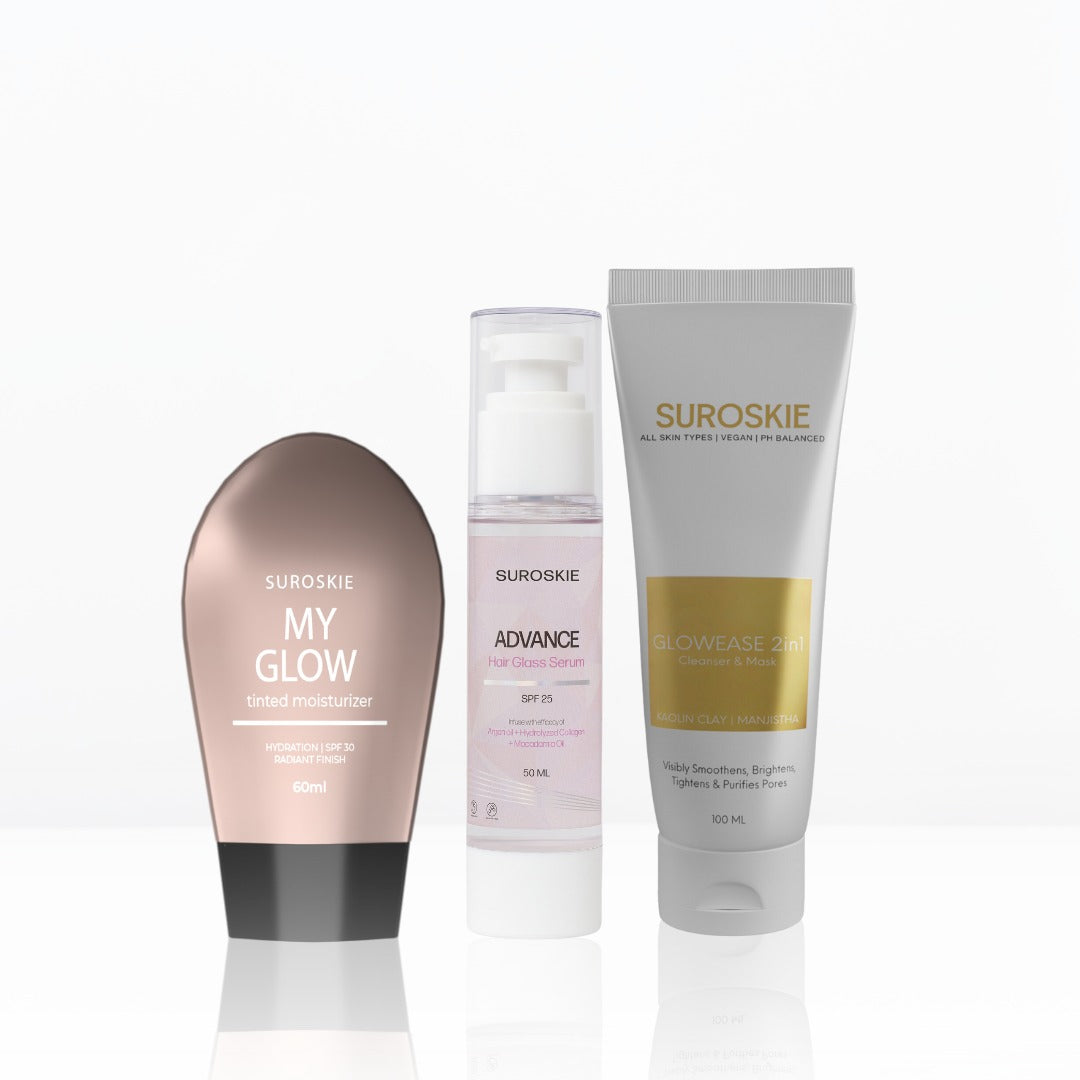 Glow Combo (Glow Ease & My Glow & Advanced Glass Hair Serum SPF 25+)