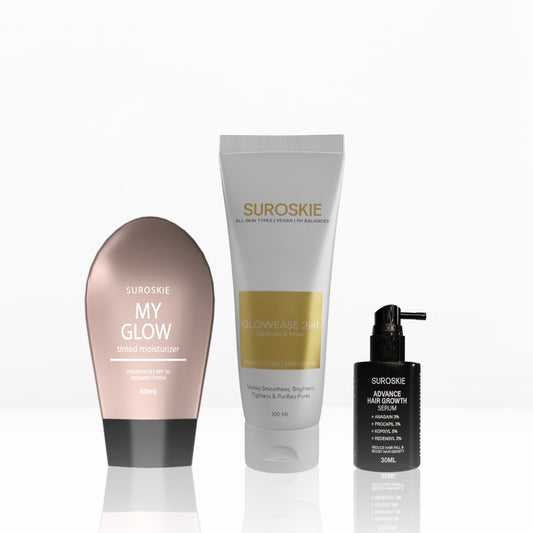 Glow Combo (Glow Ease & My Glow & Suroskie Advanced Hair Growth Serum)