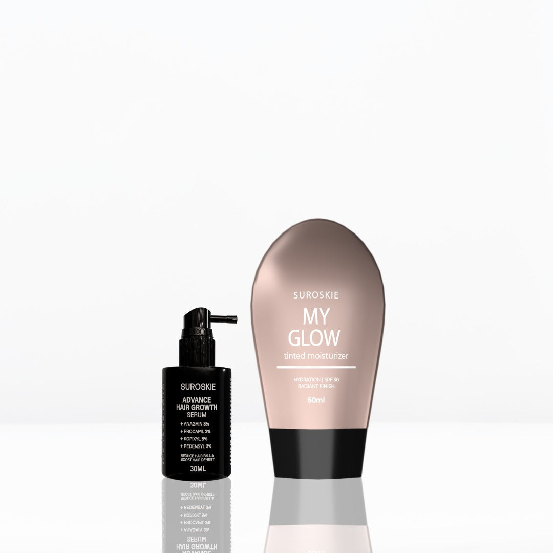 My Glow Combo With Suroskie Advanced Hair Growth Serum