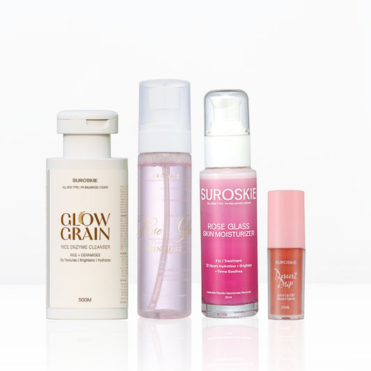 GLOW GRAIN + ROSE GLASS MIST + ROSE MOIS + 1 LIP OIL