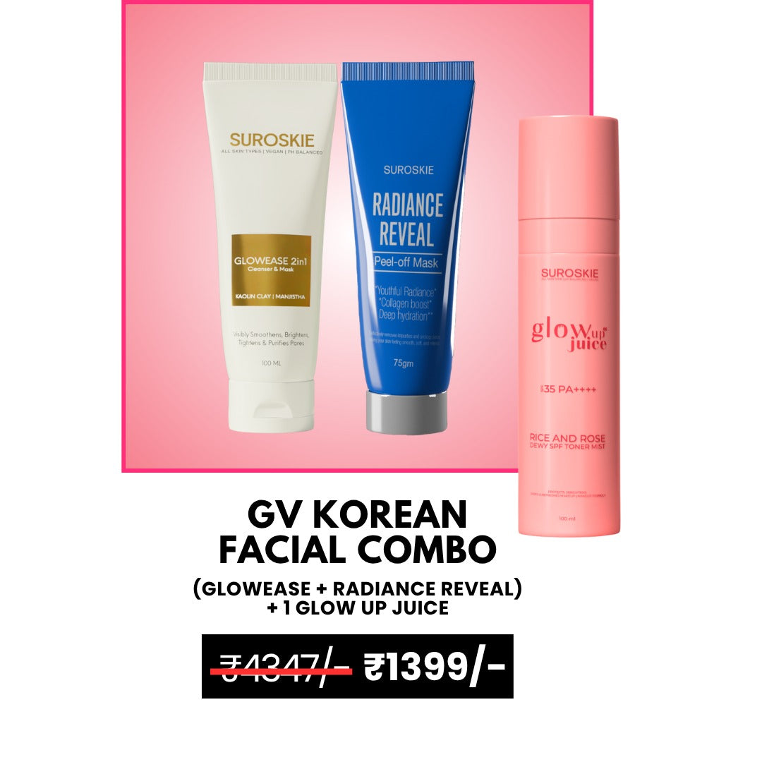 GV Korean Facial Combo ( Glow Ease + Radiance Reveal + Glow Up Juice )