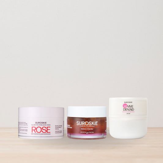 Suroskie all mask combo: 1.Rose mask, 2.Sleeping mask, 3.Hair mask