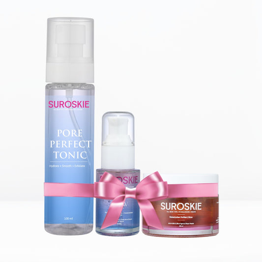 Pore Perfect Tonic + Acne Gel + Rose Glow Face Mask