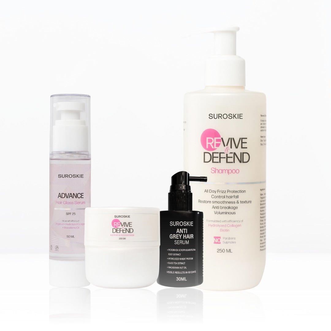 Anti-Grey Combo ( 1.Anti-Grey 2.Shampoo 3. Hair Mask 4.Hair Serum )