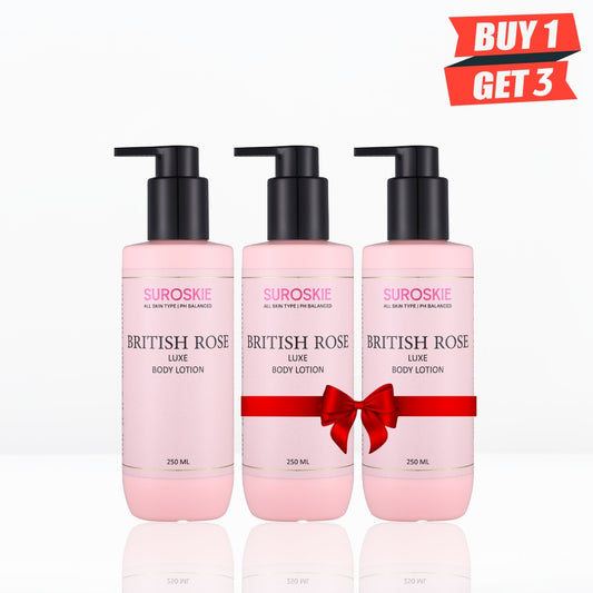 Pay For 1 Get 3  British Rose Body Lotion with Shea and Cocoa Butter Lotion