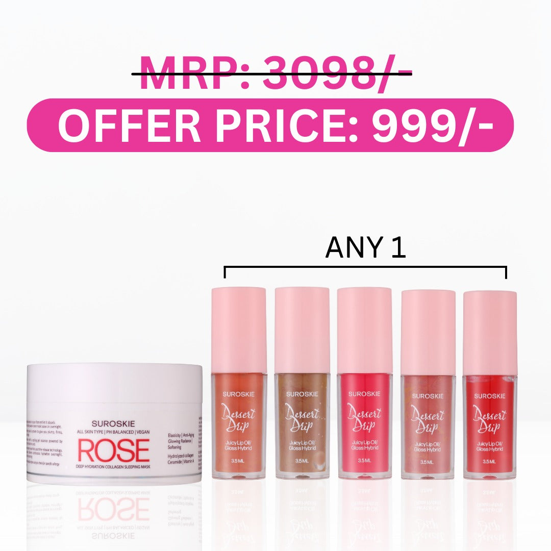 Rose sleeping mask + Lip oil 1