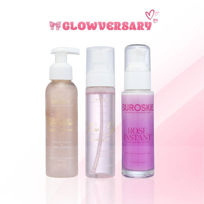 Glow-Versary Duo (ROSE CLEANSER & ROSE GLASS MIST) + Your favourite Product