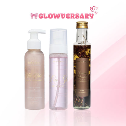 Glow-Versary Duo (ROSE CLEANSER & ROSE GLASS MIST) + Your favourite Product