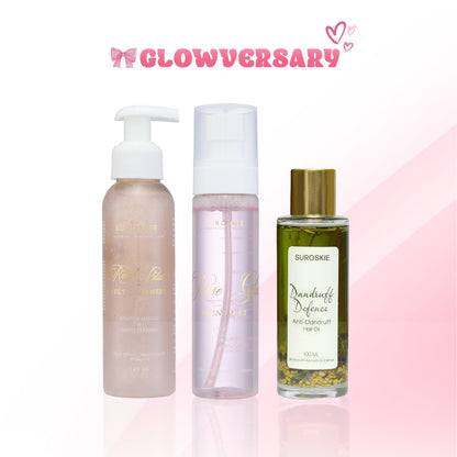 Glow-Versary Duo (ROSE CLEANSER & ROSE GLASS MIST) + Your favourite Product
