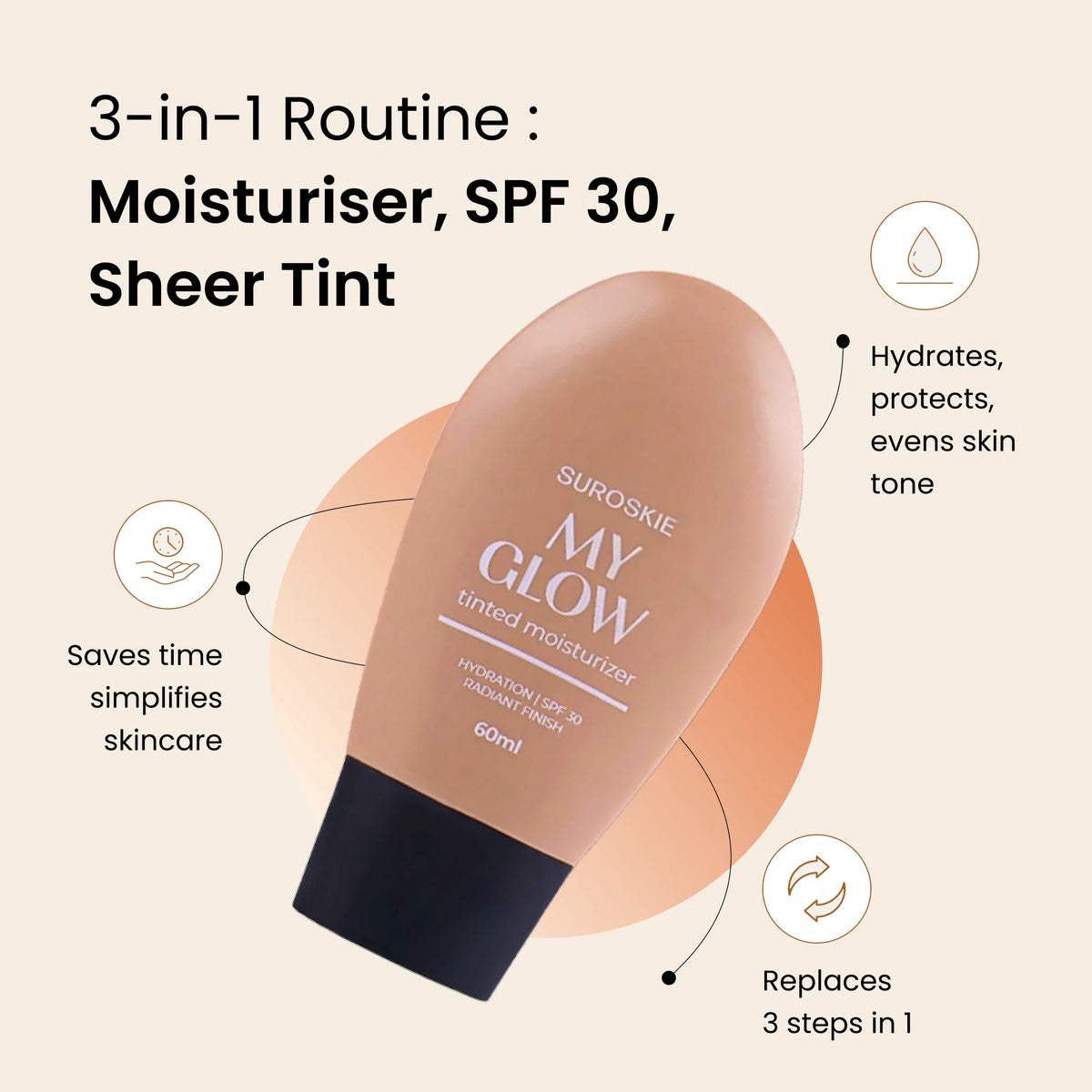 Suroskie My Glow All-In-One Tinted Moisturizer with SPF 30