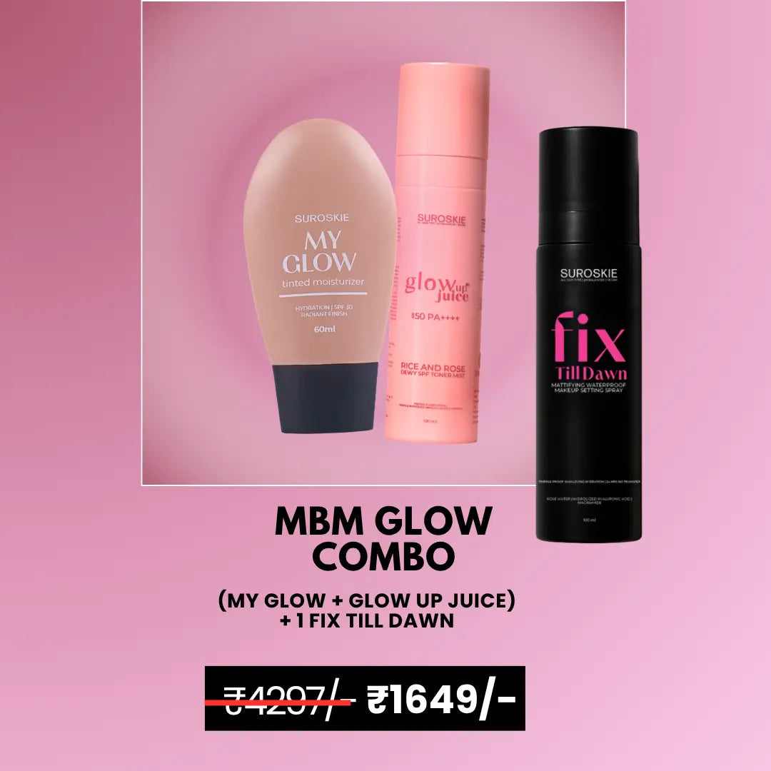MBM GLOW COMBO MY GLOW + GLOW UP JUICE + FIX TILL DAWN MAKE UP FIXER