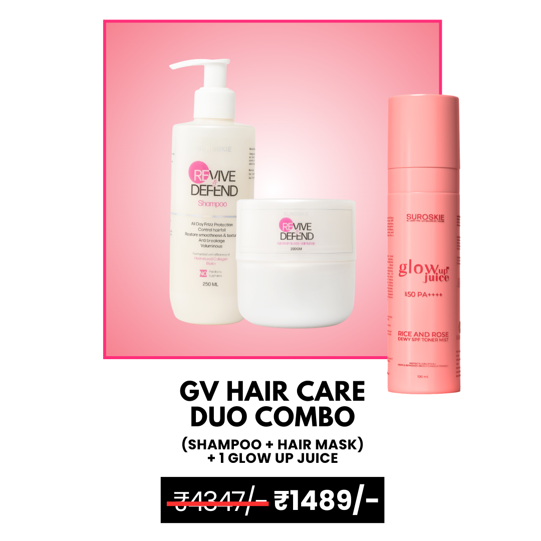 GV Hair Care Duo Combo ( Revive & Defend Shampoo + Hair Mask + Glow Up Juice )