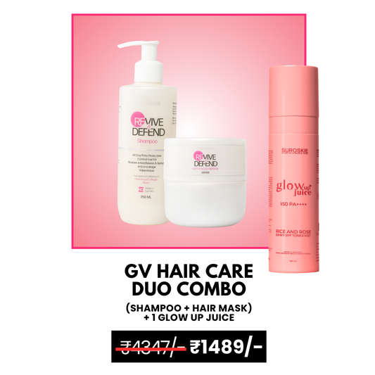 GV Hair Care Duo Combo ( Revive & Defend Shampoo + Hair Mask + Glow Up Juice )
