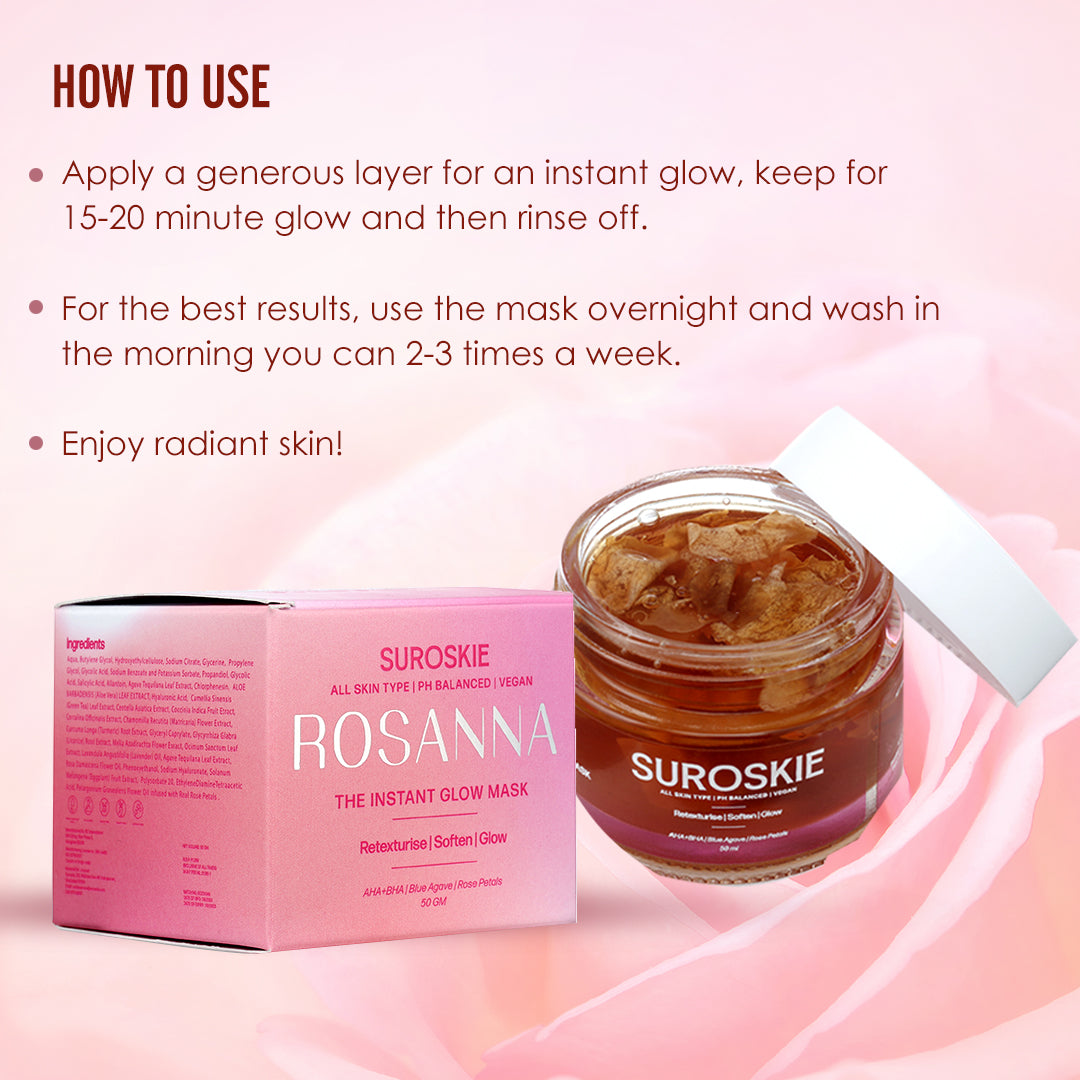 Pack of 2 ~ Rosanna - Instant Glow Mask