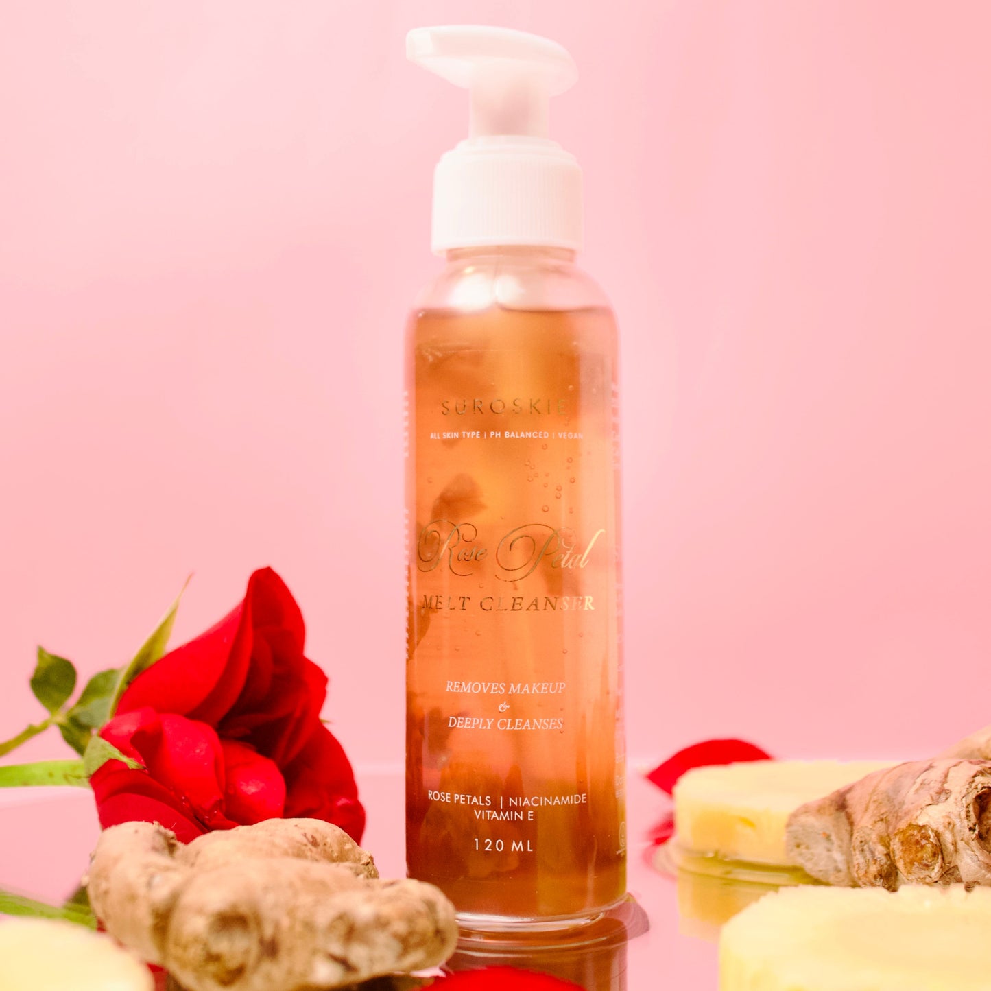 Rose Petal Melt Cleanser + Rose Glass Skin Mist + Rose Glass Serum + Rose Glass Moisturiser