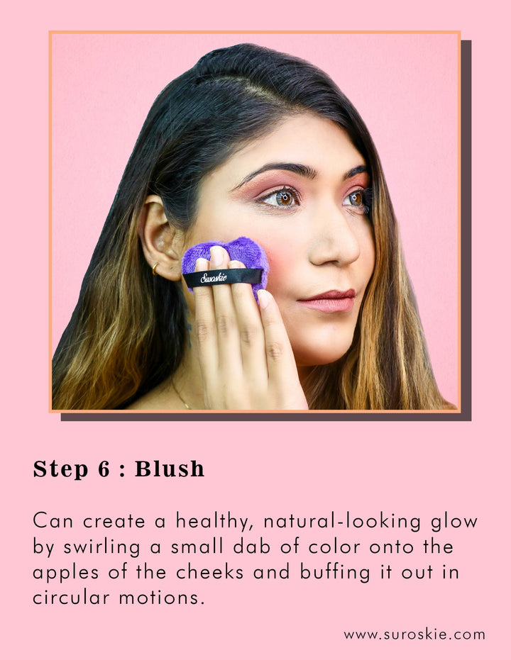 Step 6 Blush Using Powder Puff