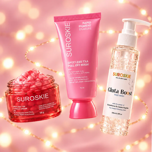 Gluta Boost Facewash + Pigmentation Peel-Off Mask + Spotless TXA Boba Capsule Cream
