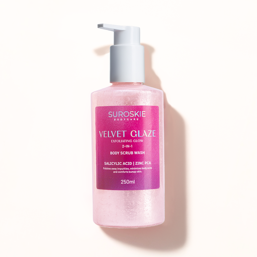 Suroskie Velvet Glaze Exfoliating Glow 2-in-1 Body Scrub Wash