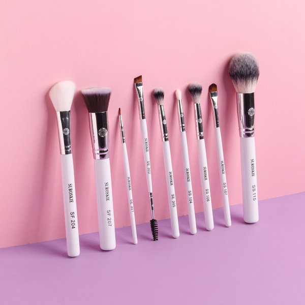 Essential Complete Brush Set With Pouch - 9 PCS